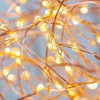 Solar copper string light 100 micro warm white LED SKINNY SOLAR 11.90m 8 modes - REDDECO.com