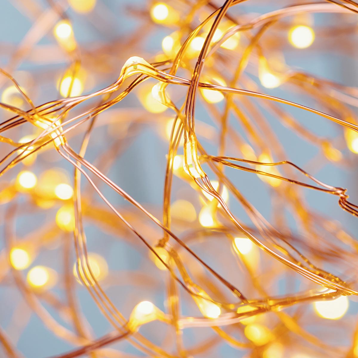 Solar copper string light 100 micro warm white LED SKINNY SOLAR 11.90m 8 modes - REDDECO.com