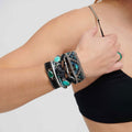 Manschettenarmband Carbone – Schwarz
