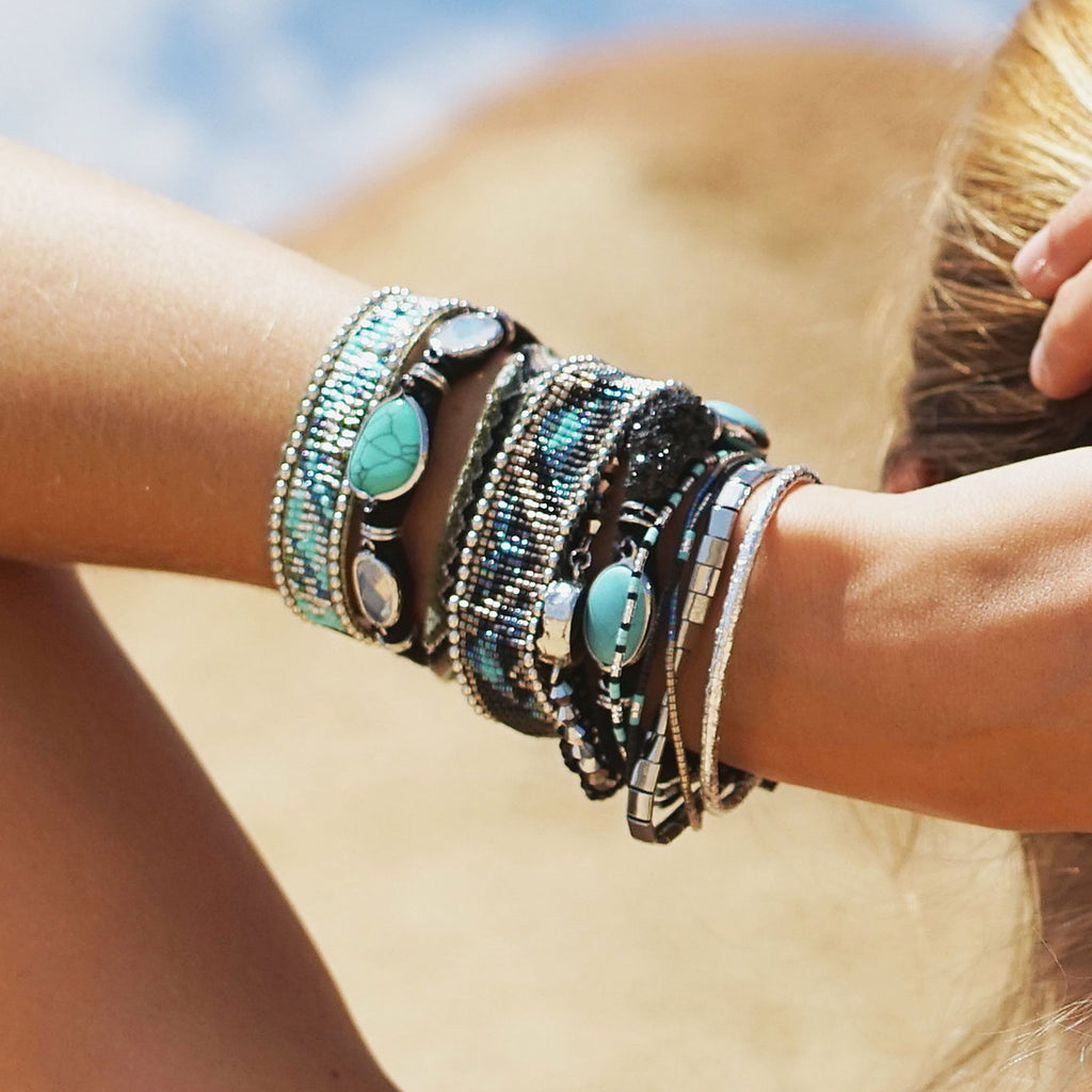 Manschettenarmband Carbone – Schwarz