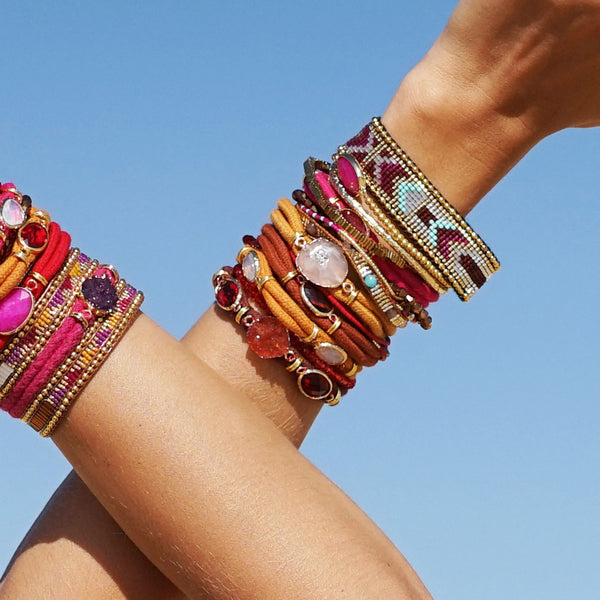 Joya Pulsera Manguito Sienna - Rojo