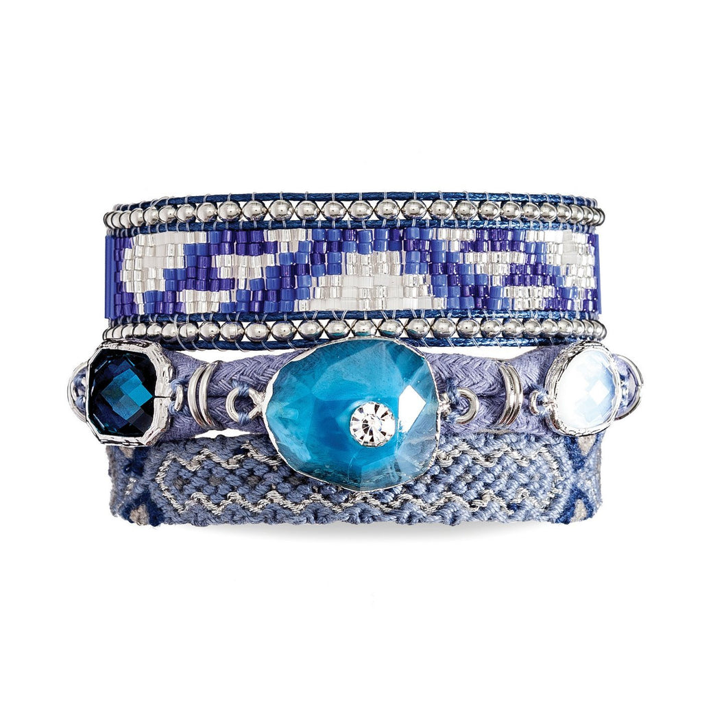 Joya Pulsera Manguito Wisteria - Azul