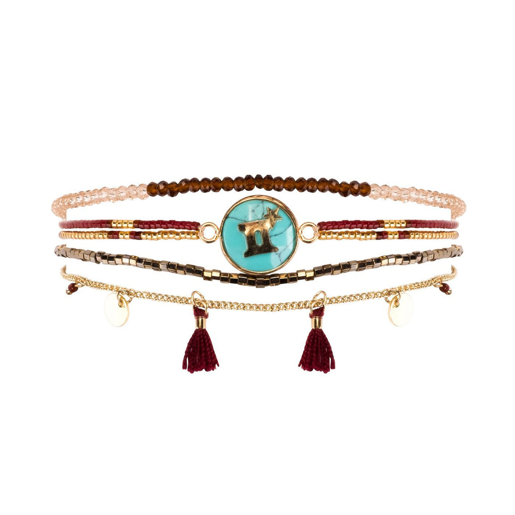 Joyas Brazalete Astrolink Géminis - Dorado