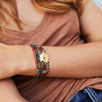 Bracciale a Fascia Eldorado - Terracotta - Rosso