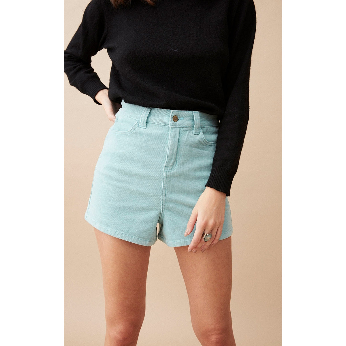 Pantalones y Bermudas Short Terciopelo Albert - Azur - Turquesa