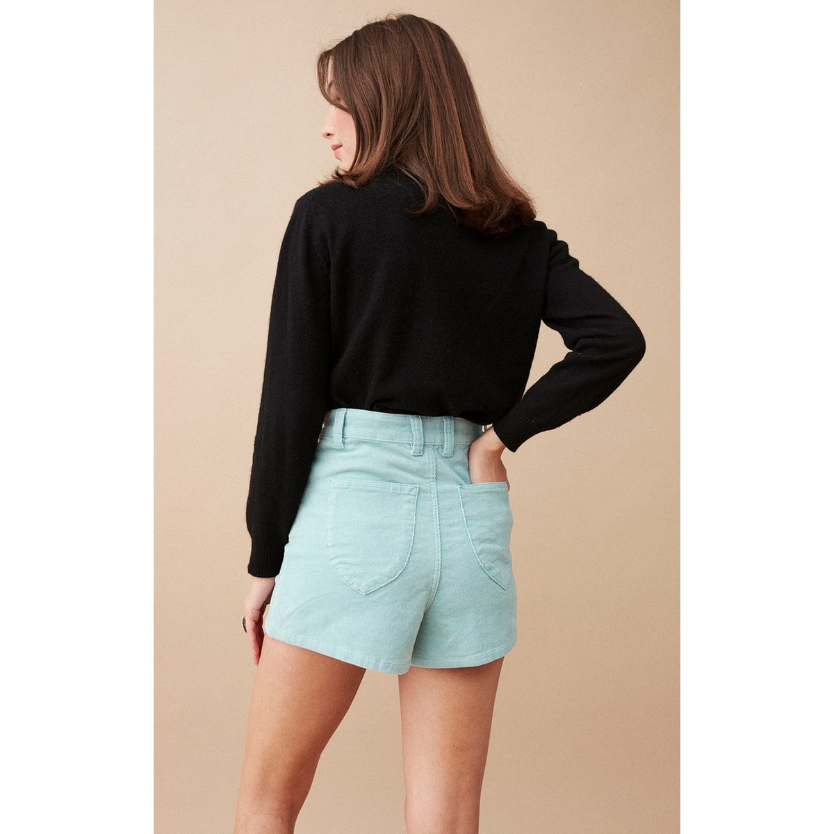 Pantalones y Bermudas Short Terciopelo Albert - Azur - Turquesa