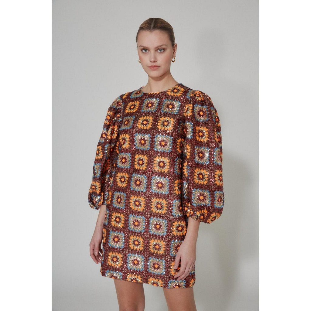Vestido Ganchillo Lentejuelas - Choco