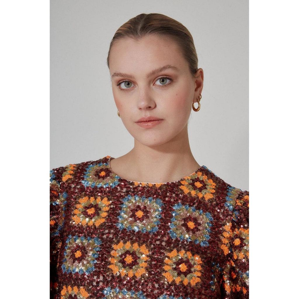 Vestido Ganchillo Lentejuelas - Choco