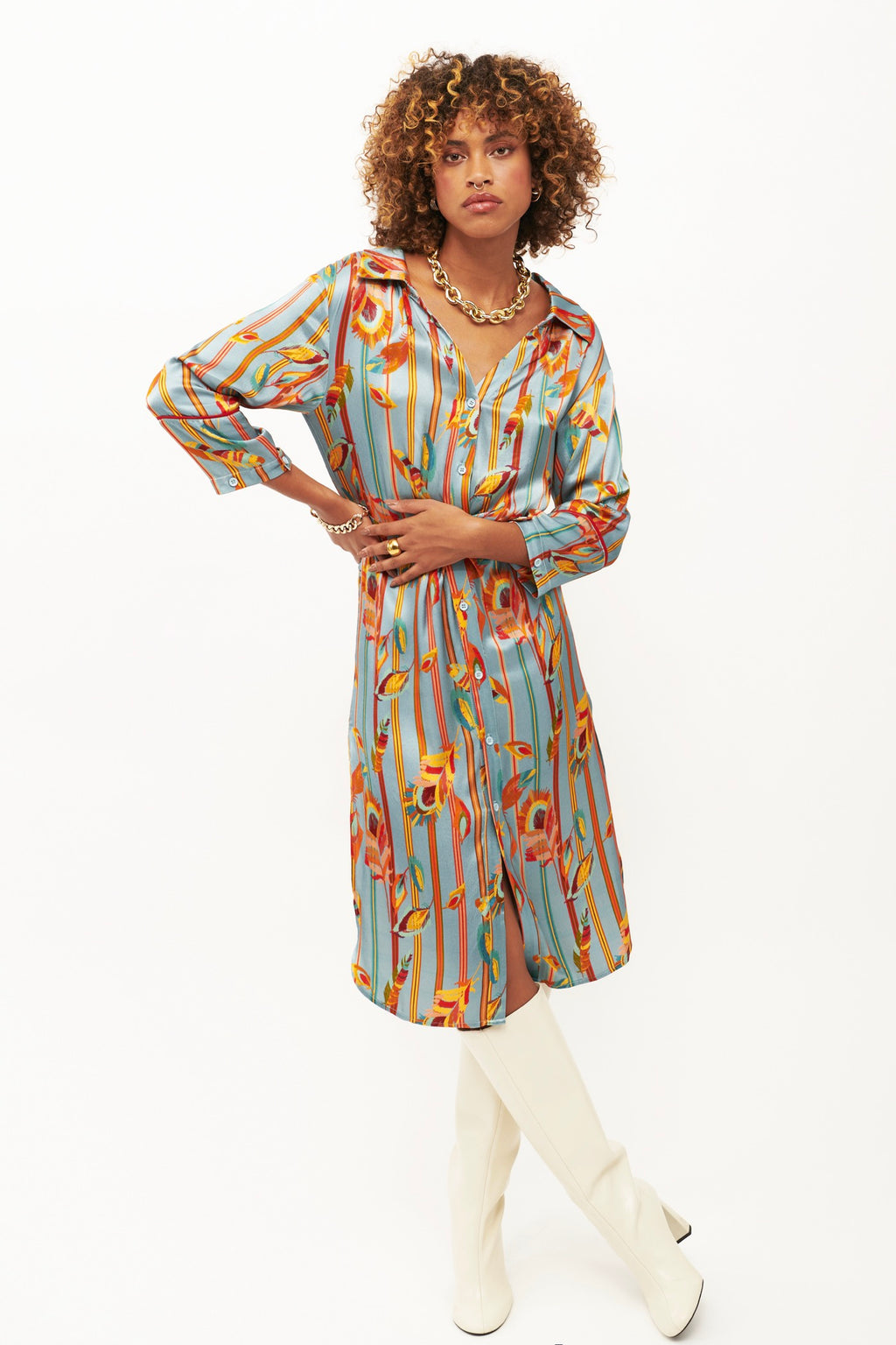 Blue Colibri Dress