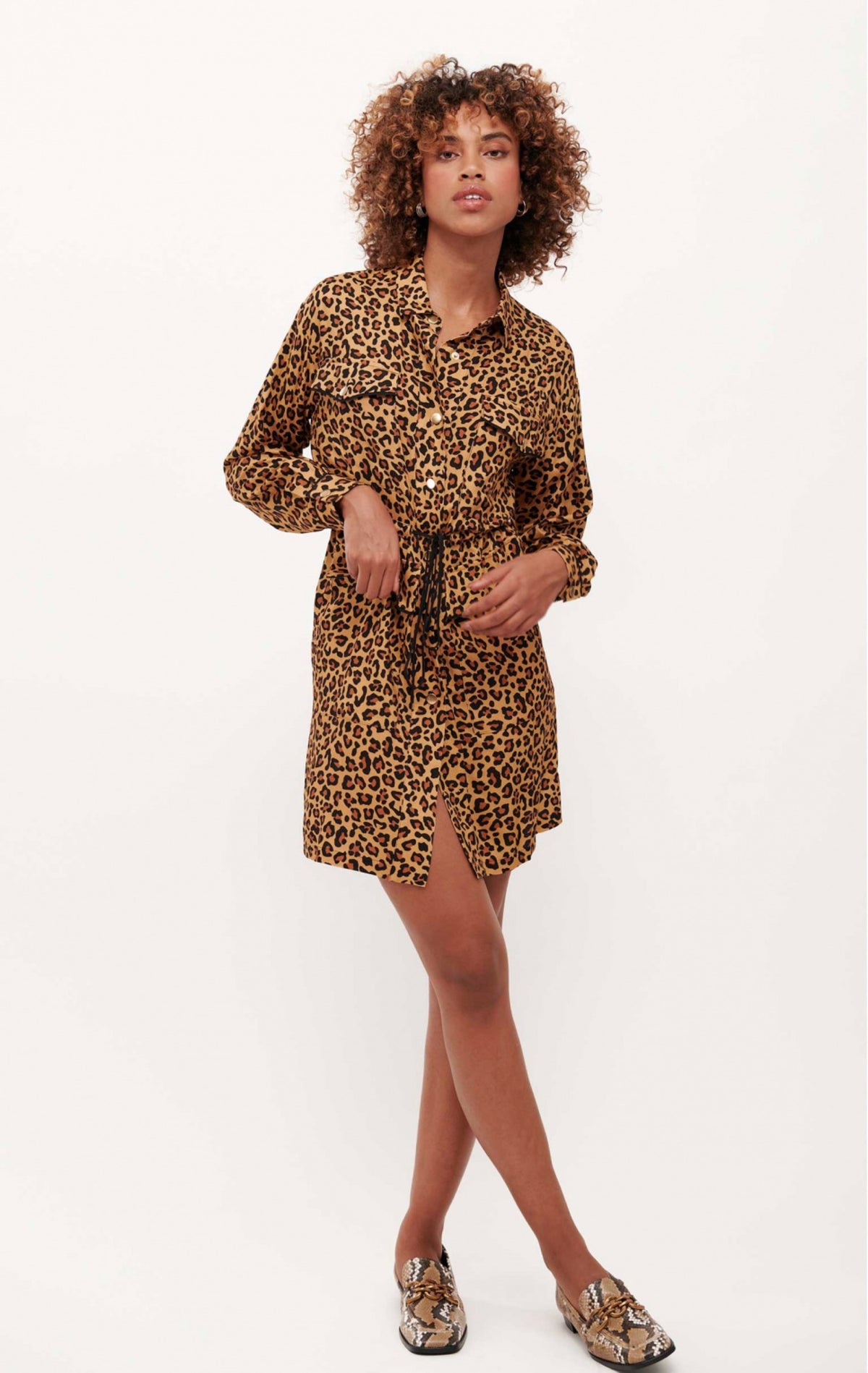 Robe Shirkan Leopard Marron