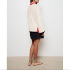 Lige cardigan Louise - Råhvid