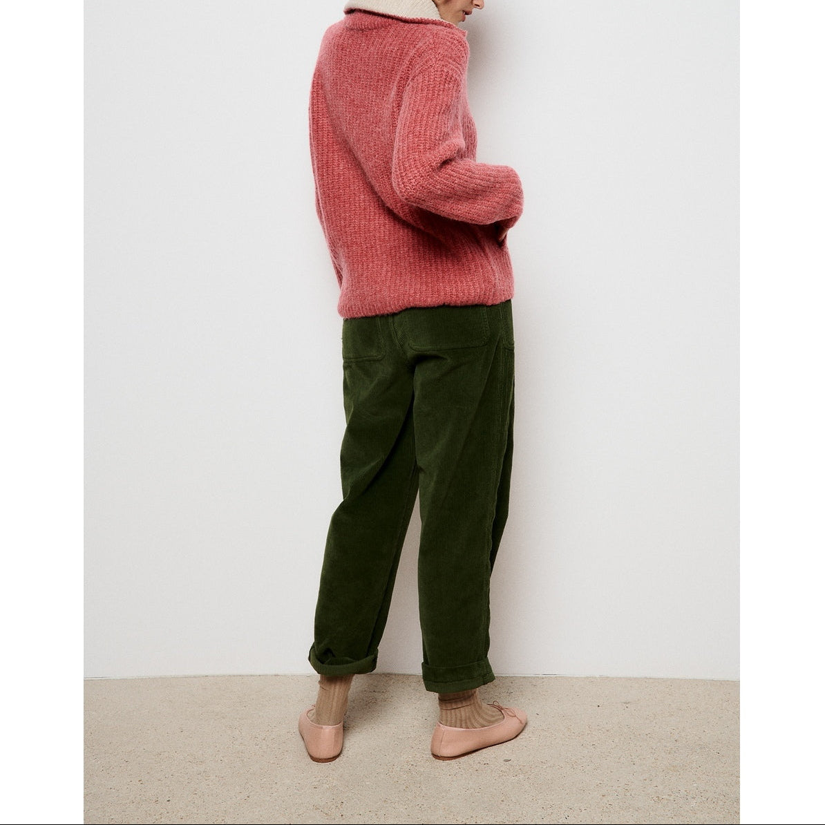 Cardigan Con Zip Monique - Rosa