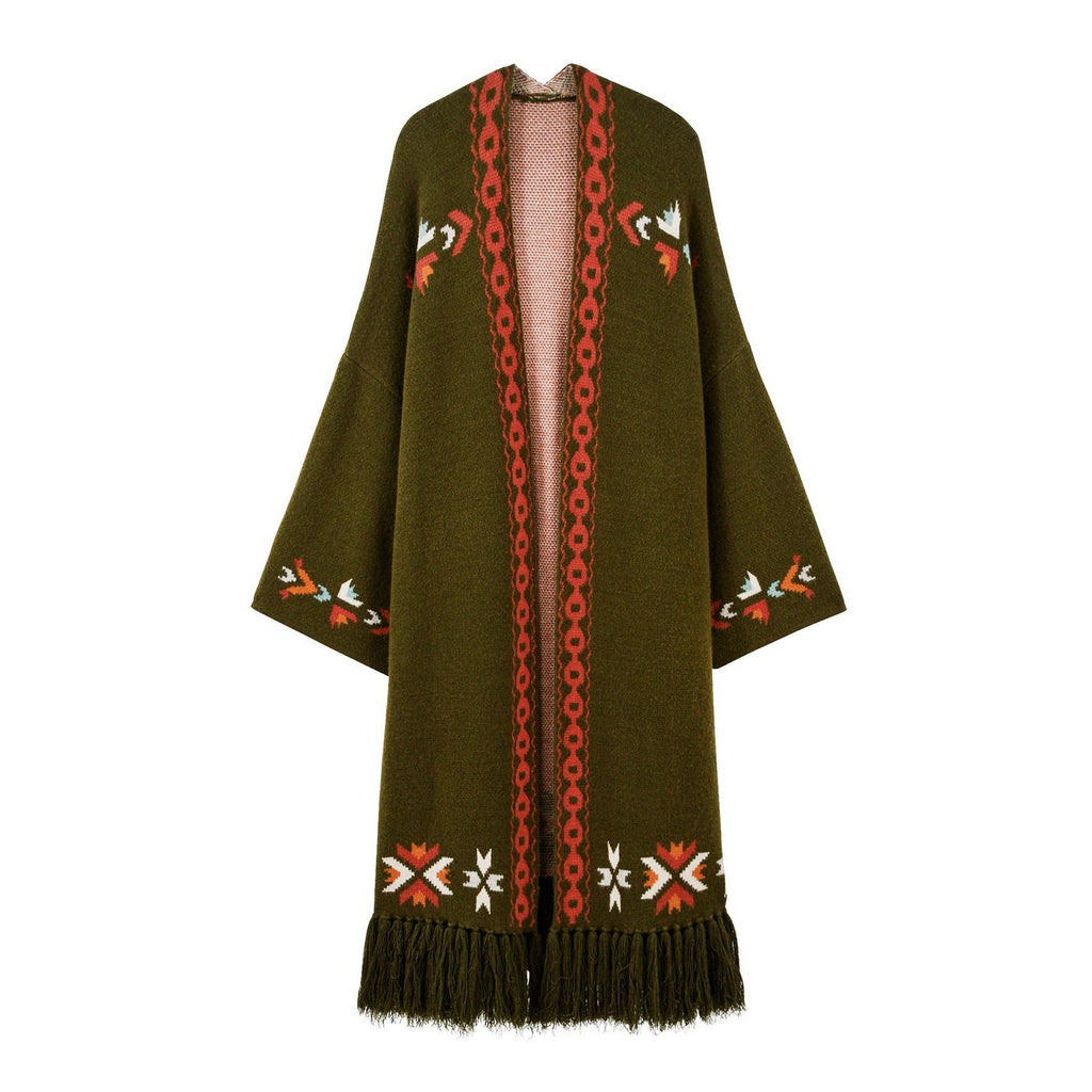 Giacche Cardigan Lungo Deva - Kaki