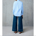 Bluse Mit Schalkragen Naima - Blau