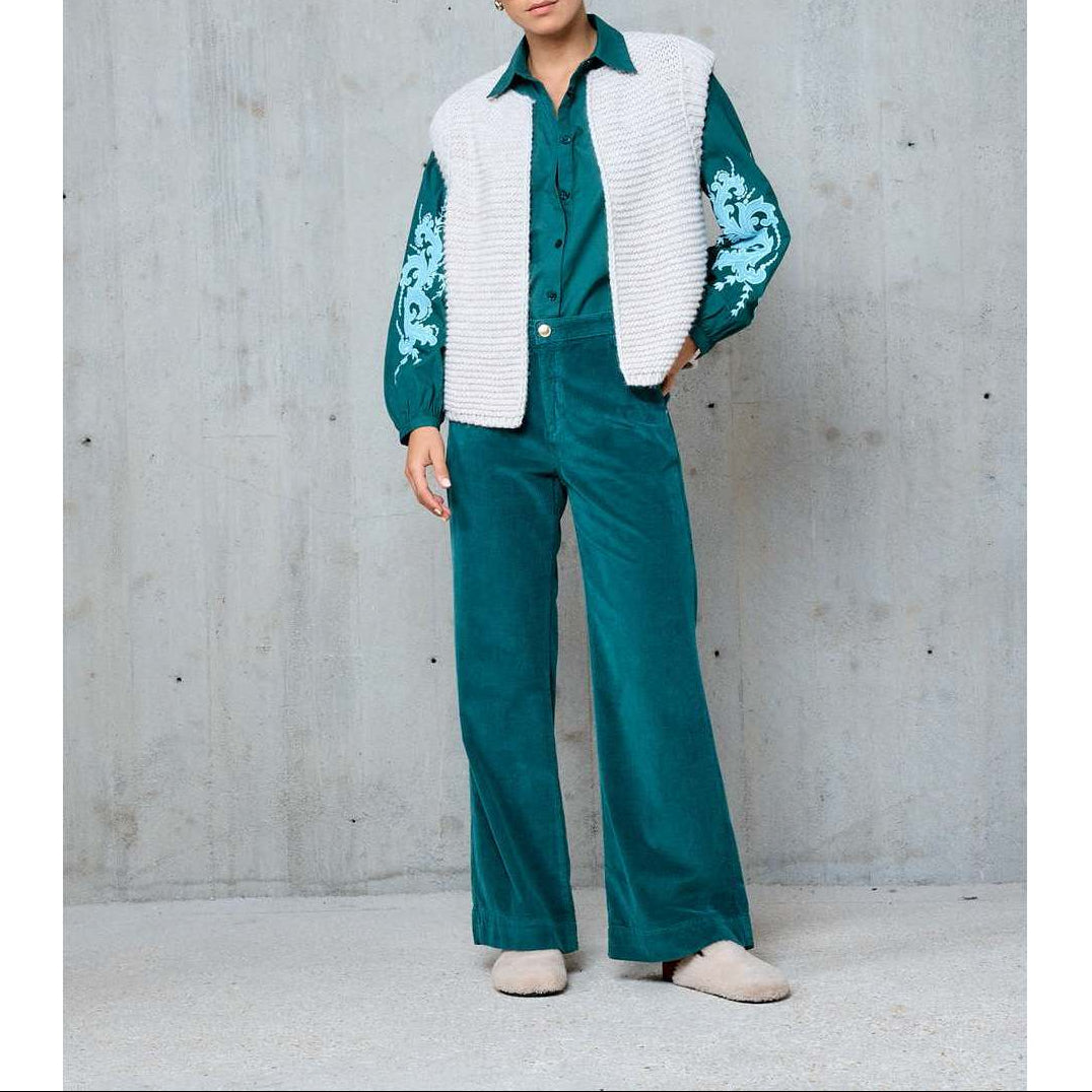 Pantalón Terciopelo Alg Vanes - Bosque