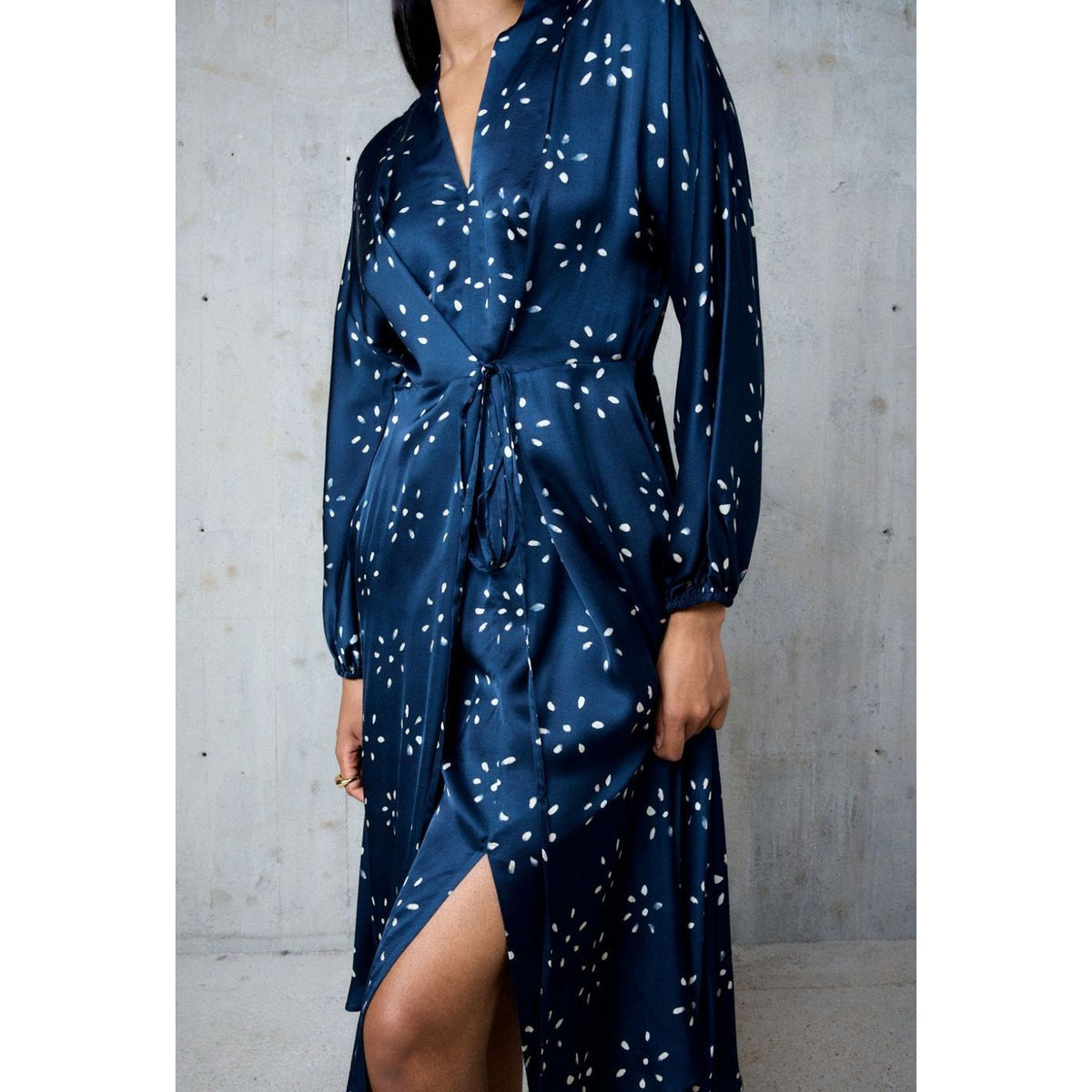 Klänning med skärp Naima - Indigo