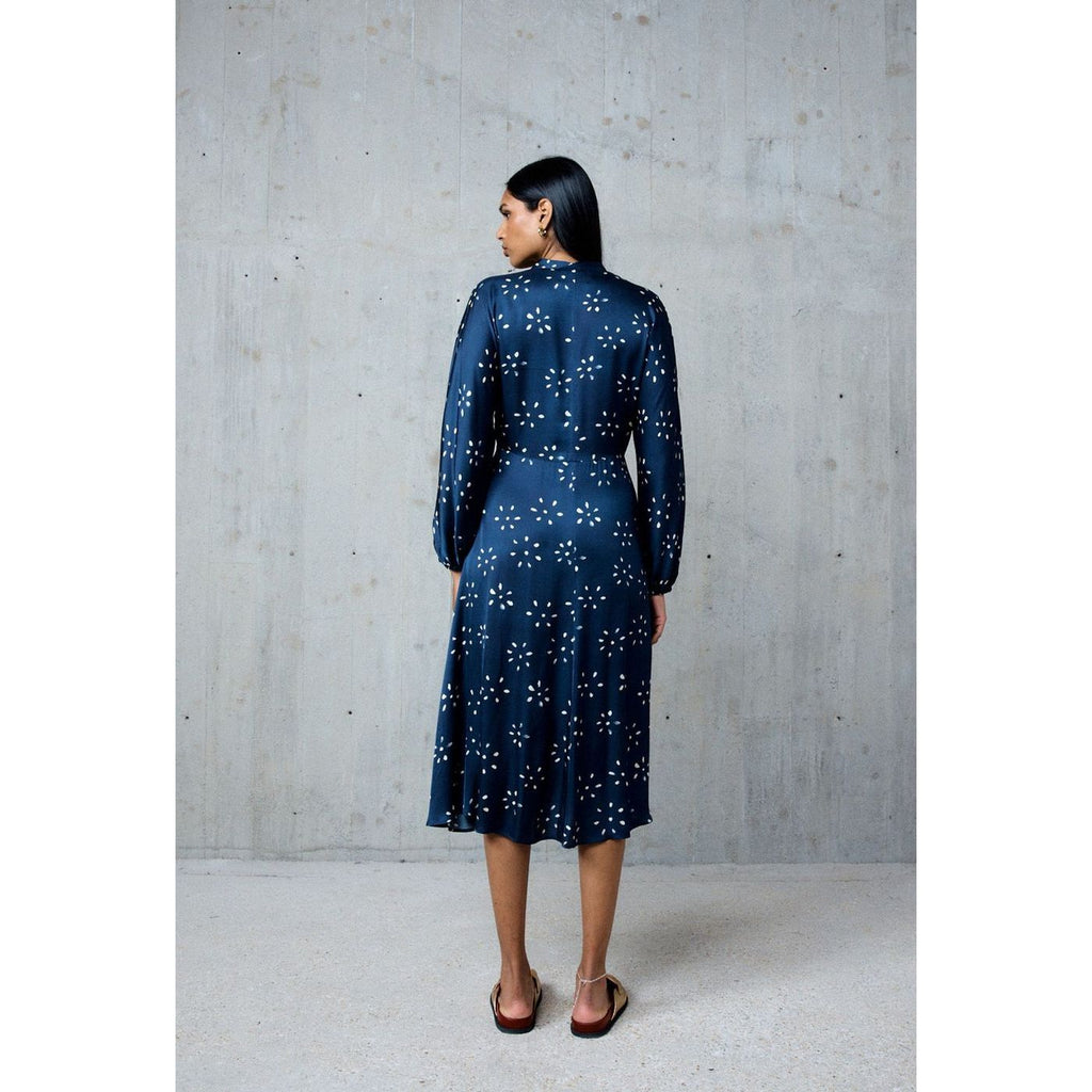 Klänning med skärp Naima - Indigo
