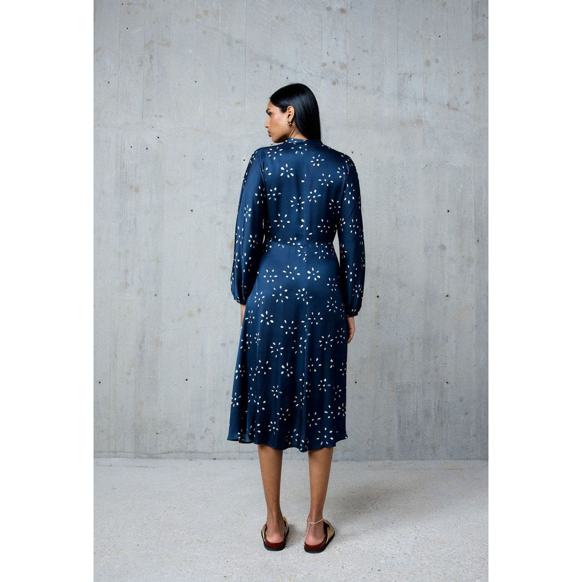 Klänning med skärp Naima - Indigo