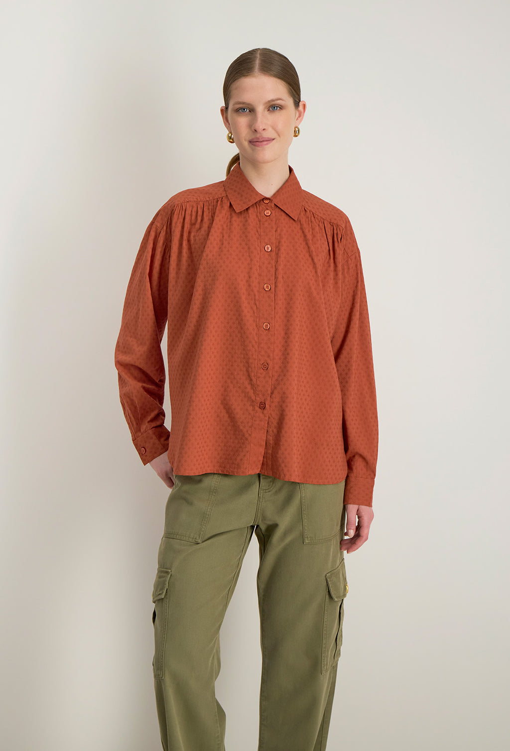Oversize-Bluse Hesme - Karamell