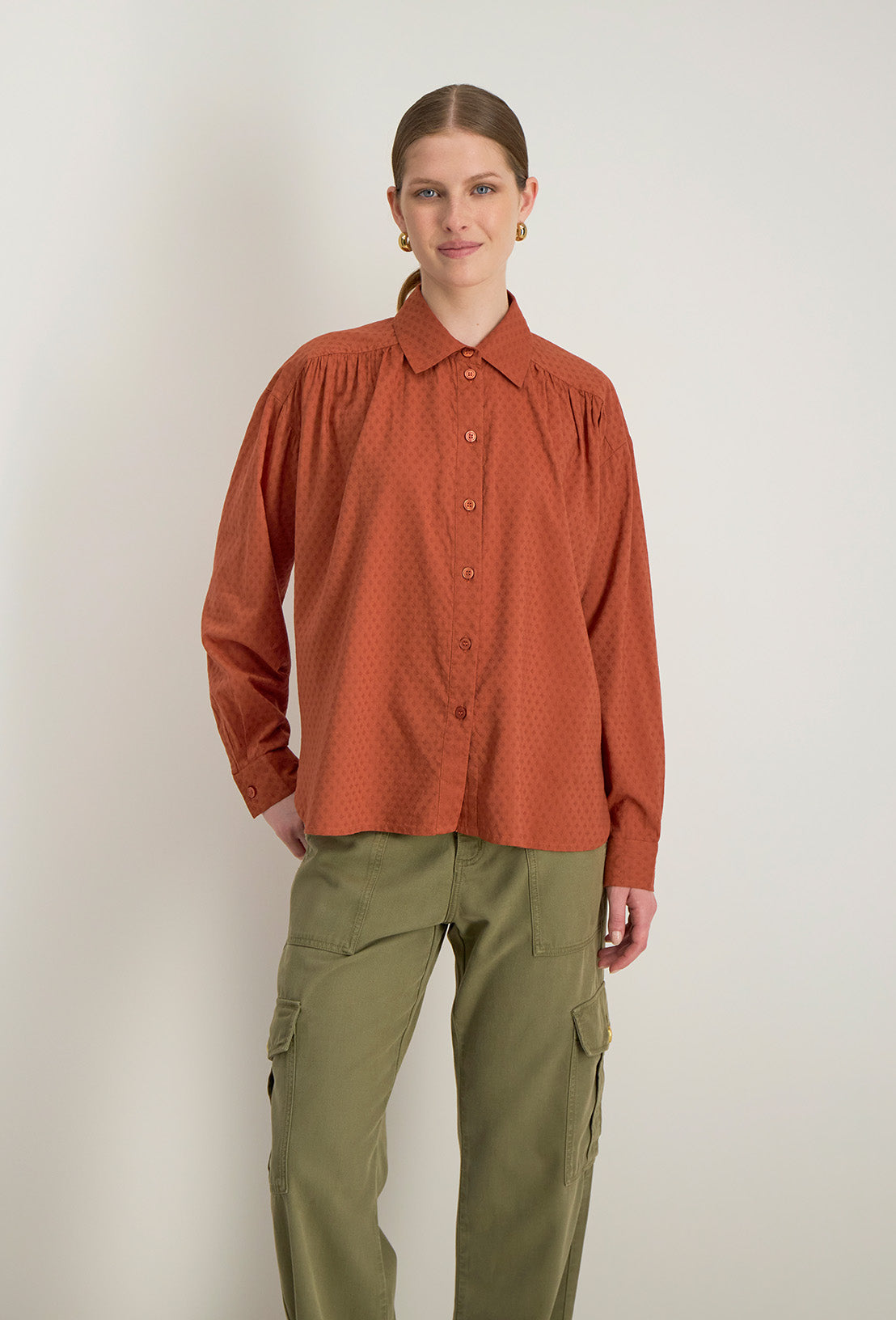 Oversize-Bluse Hesme - Karamell