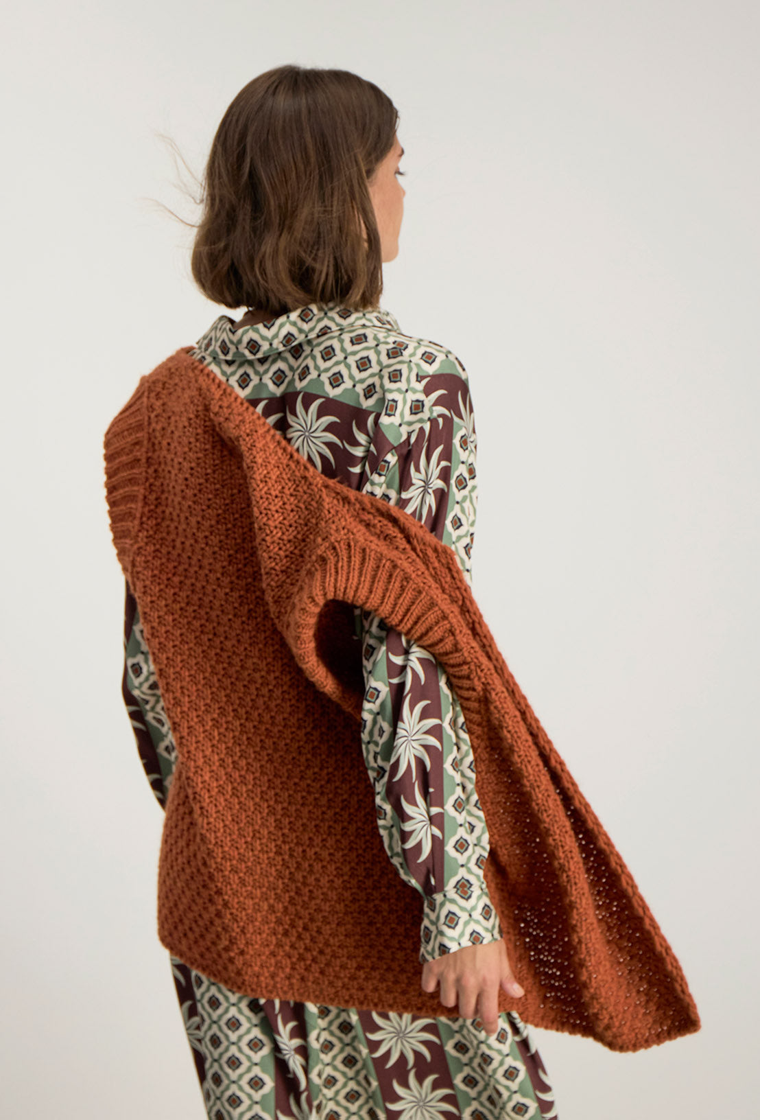 Ärmellose Strickweste Birelle - Karamell