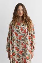 Jouy Long Dress - Ecru