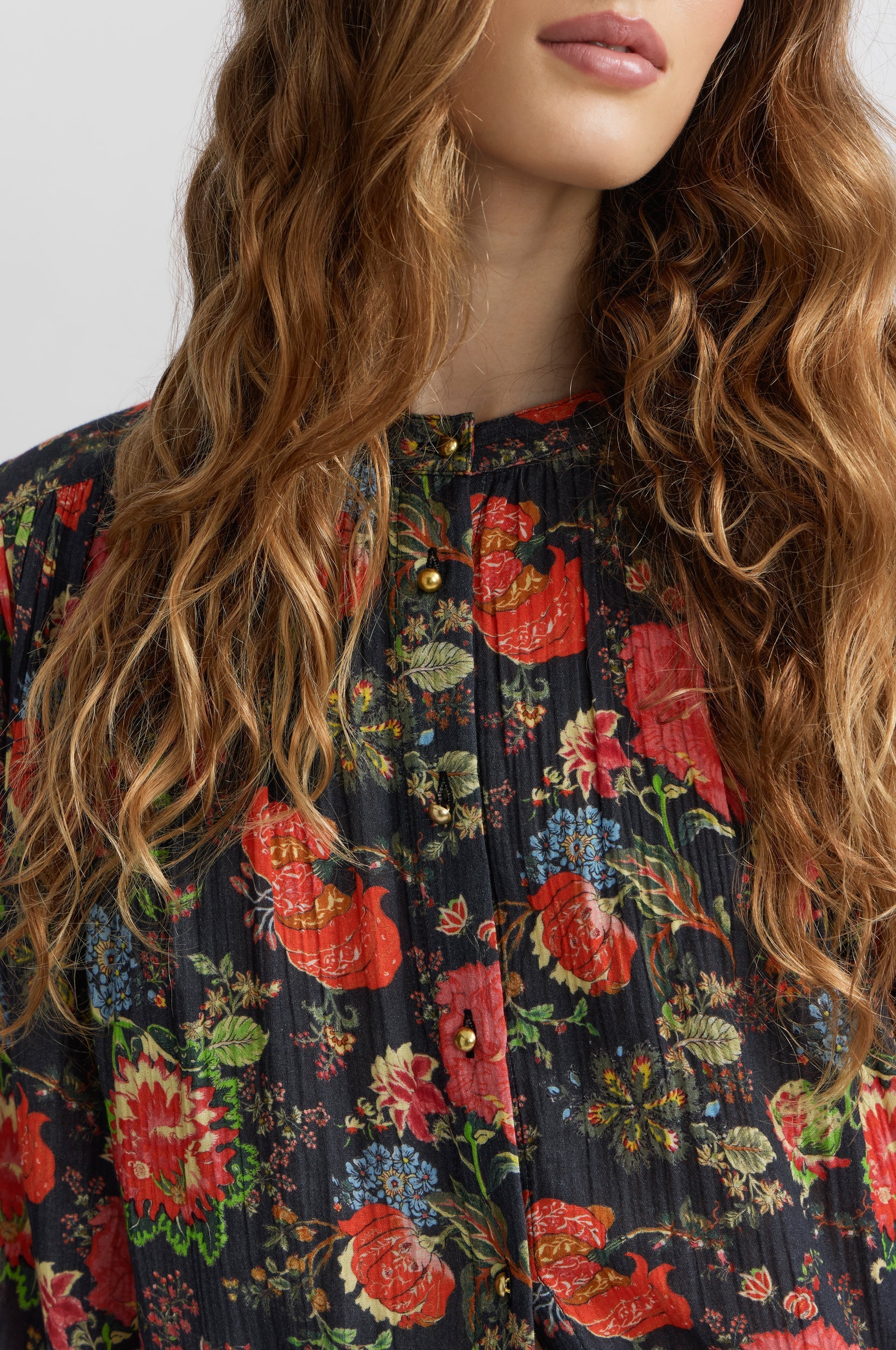 Jouy Long Dress - Ecru
