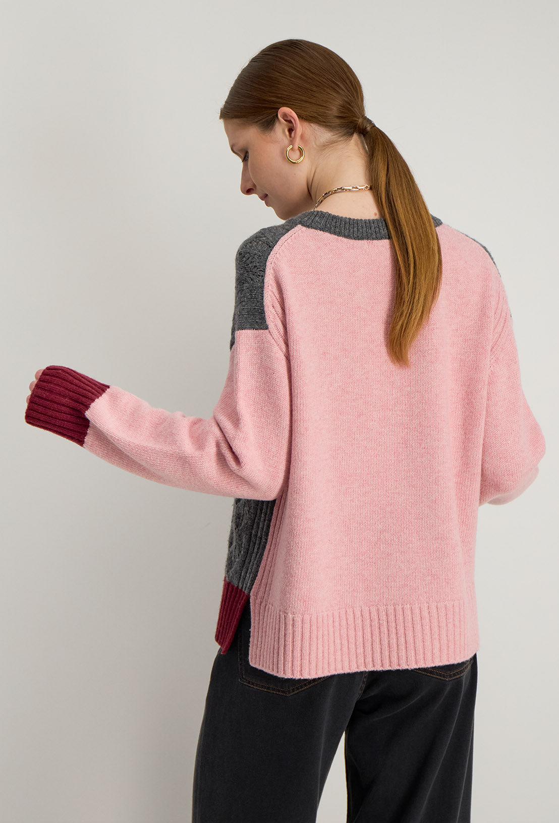 Färgblockströja Irida - Rosa