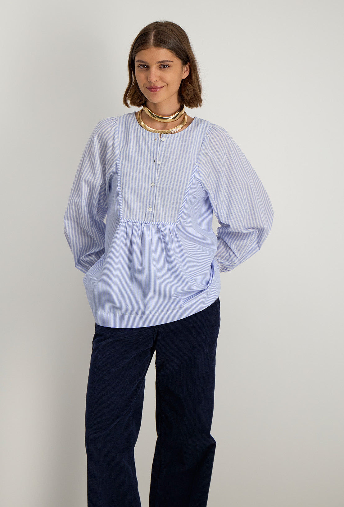Túnica M Bordadas Aden - Azul