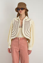 Lois Sleeveless Waistcoat - Chalk