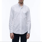 White Cotton Oxford Shirt - White