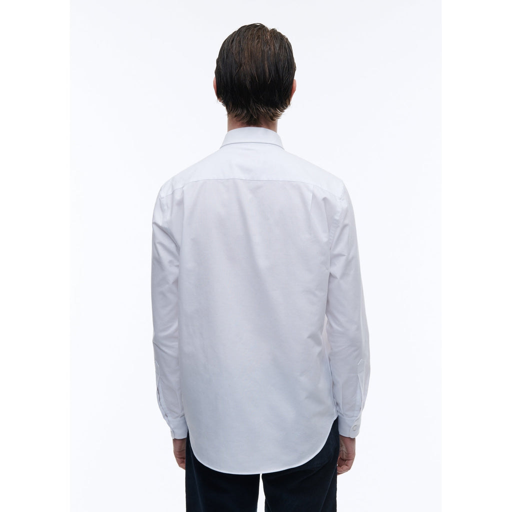 White Cotton Oxford Shirt - White