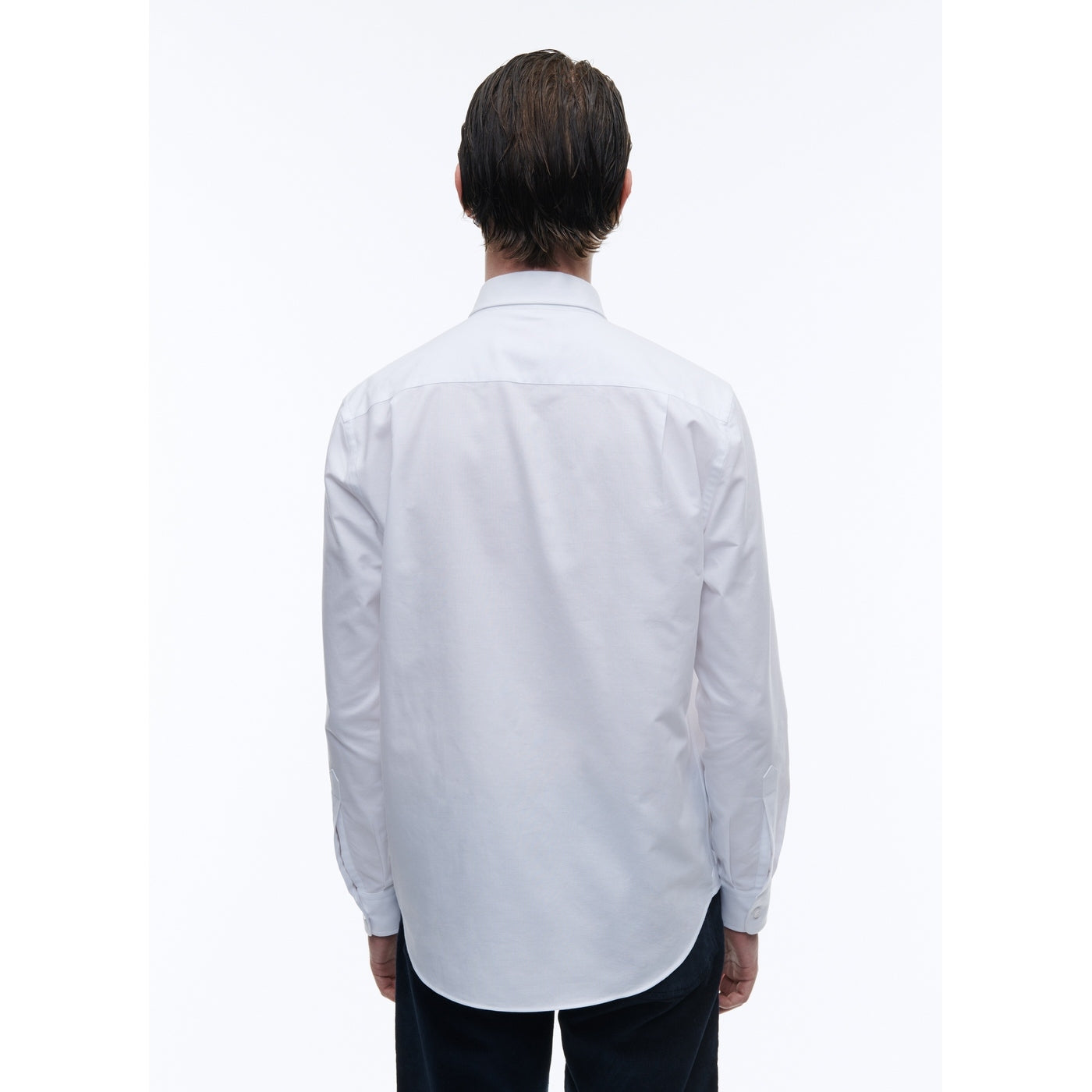 White Cotton Oxford Shirt - White