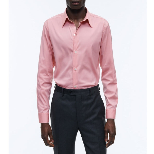 Fursac - Chemise Corail En Popeline De Coton Mélangé - Terre De Sienne - Homme