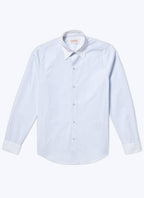 Fursac - Striped Cotton Poplin Shirt - Sky - Men