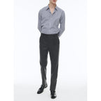 Cotton Shirt - Baton Stripes Navy Blue