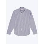 Cotton Shirt - Baton Stripes Navy Blue