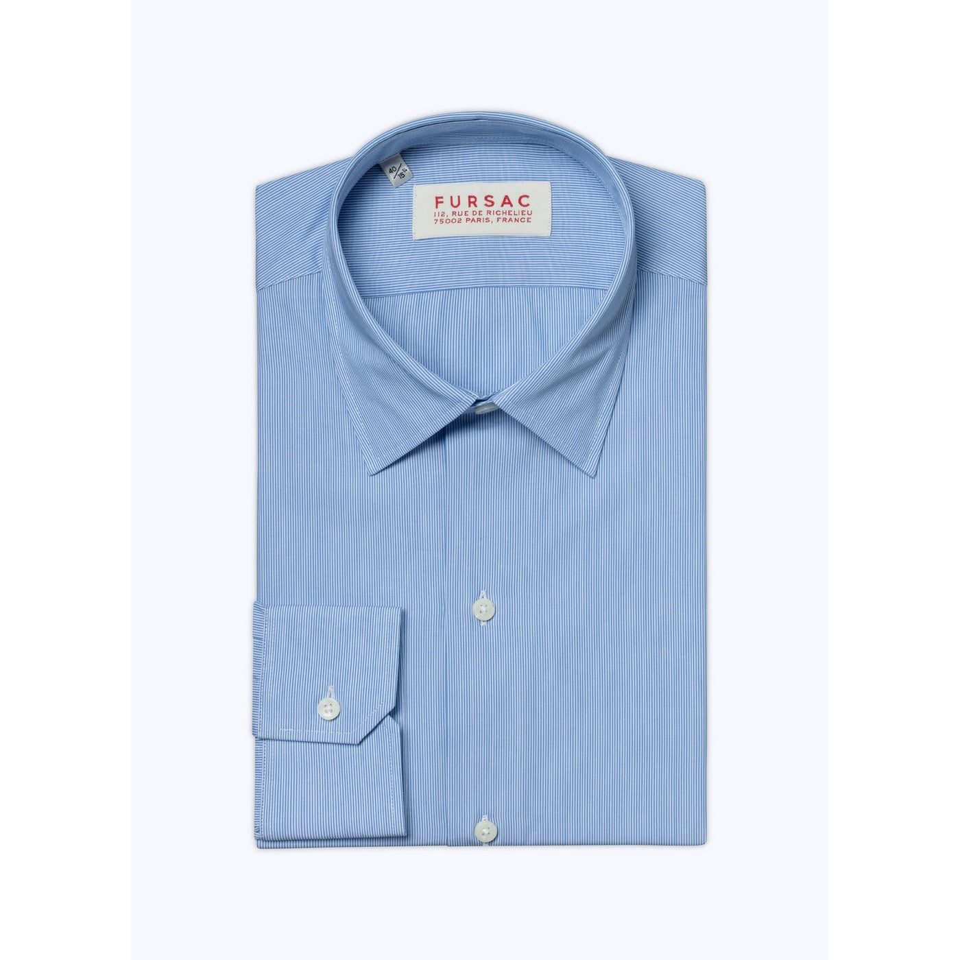 Blue Fine Close Striped Shirt - Indian