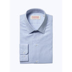 Fursac - Chemise Bleu Ciel En Micro Armuré De Coton - Bleu Ciel
