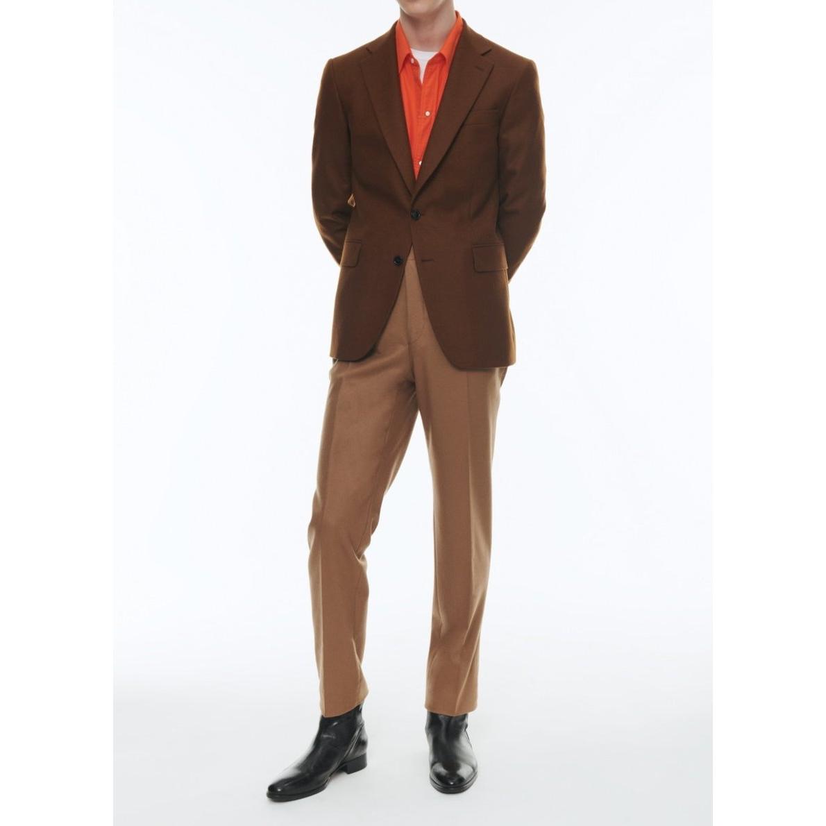 Fursac - Surchemise En Flanelle De Coton - Orange