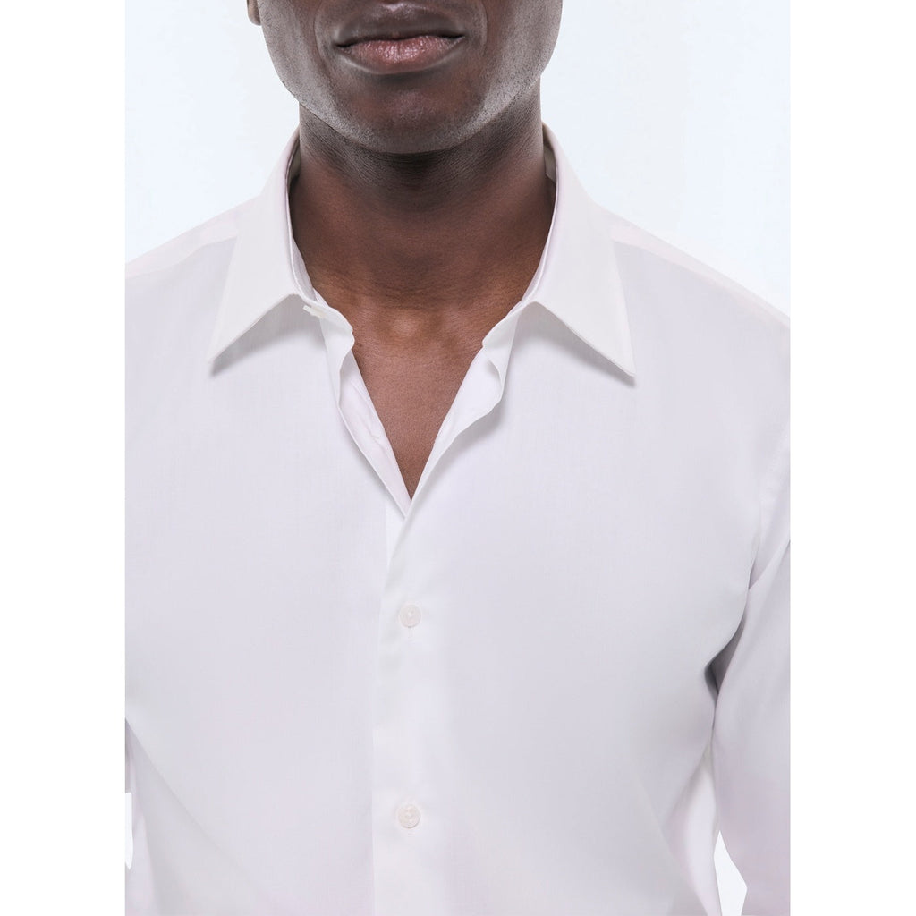 Fursac - Plain Poplin Fitting Shirt - White