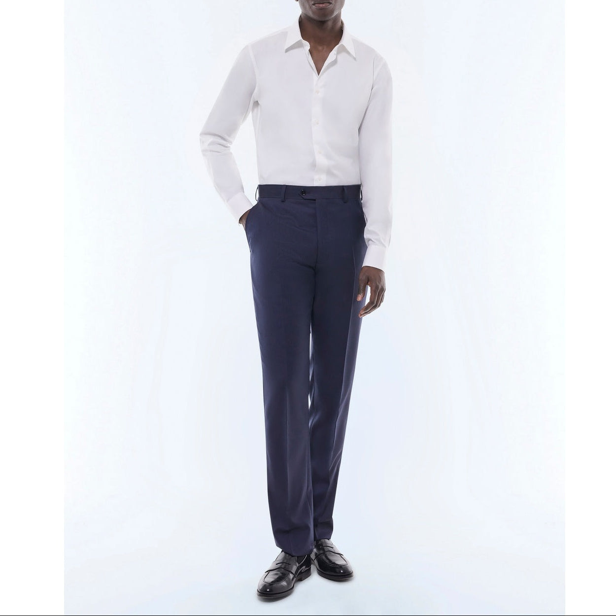 Fursac - Plain Poplin Fitting Shirt - White