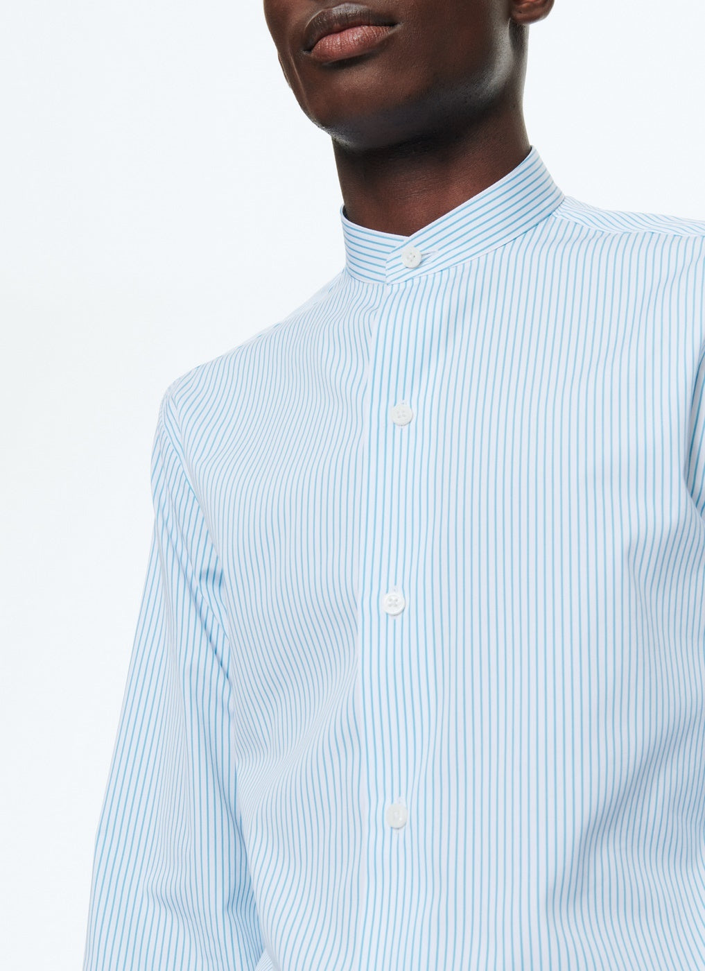 Fursac - Striped Cotton Poplin Shirt - Turquoise - Men