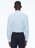 Fursac - Striped Cotton Poplin Shirt - Turquoise - Men
