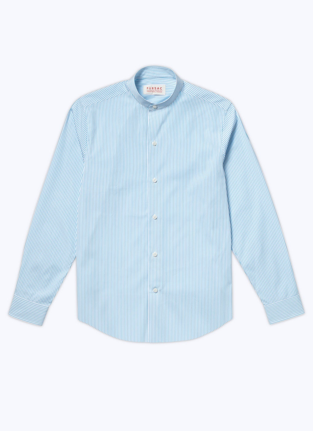 Fursac - Striped Cotton Poplin Shirt - Turquoise - Men