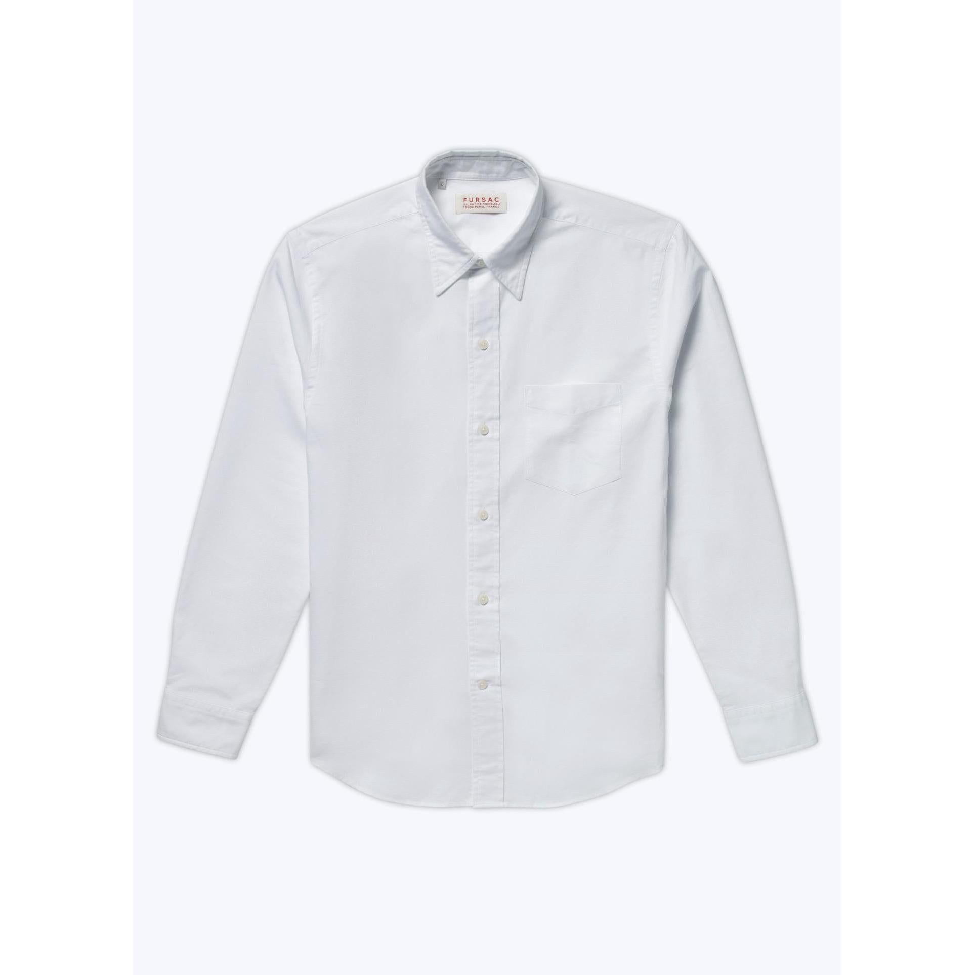 Fursac - White Cotton Oxford Shirt - White