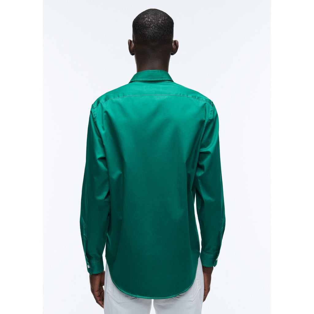Fursac - Camisa De Popelín De Algodón - Verde Inglés