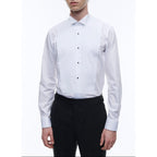 Fursac - Chemise À Plastron En Popeline De Coton - Blanc - Homme