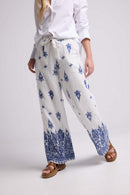 Pantalon Long - Blanc Et Marine