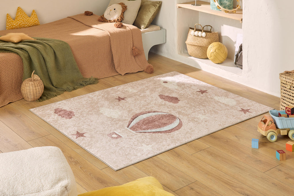 Happy - Indoor Rug - Printed Polyester - Beige